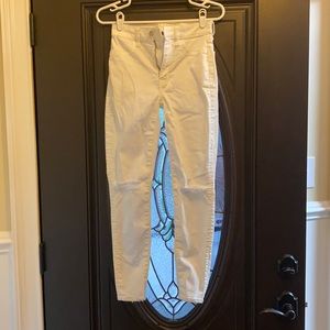 American Eagle white super hi-rise jegging size: 0